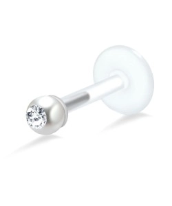 Bezel Set Gemstone Labrets Push-in LA-280